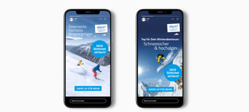 Beispiel für die Instagram Story Ad für Großglockner Bergbahnen Touristik