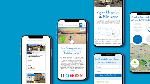 Kärnten Werbung - Handy Mockups designed und umgesetzt bei pixelpoint
