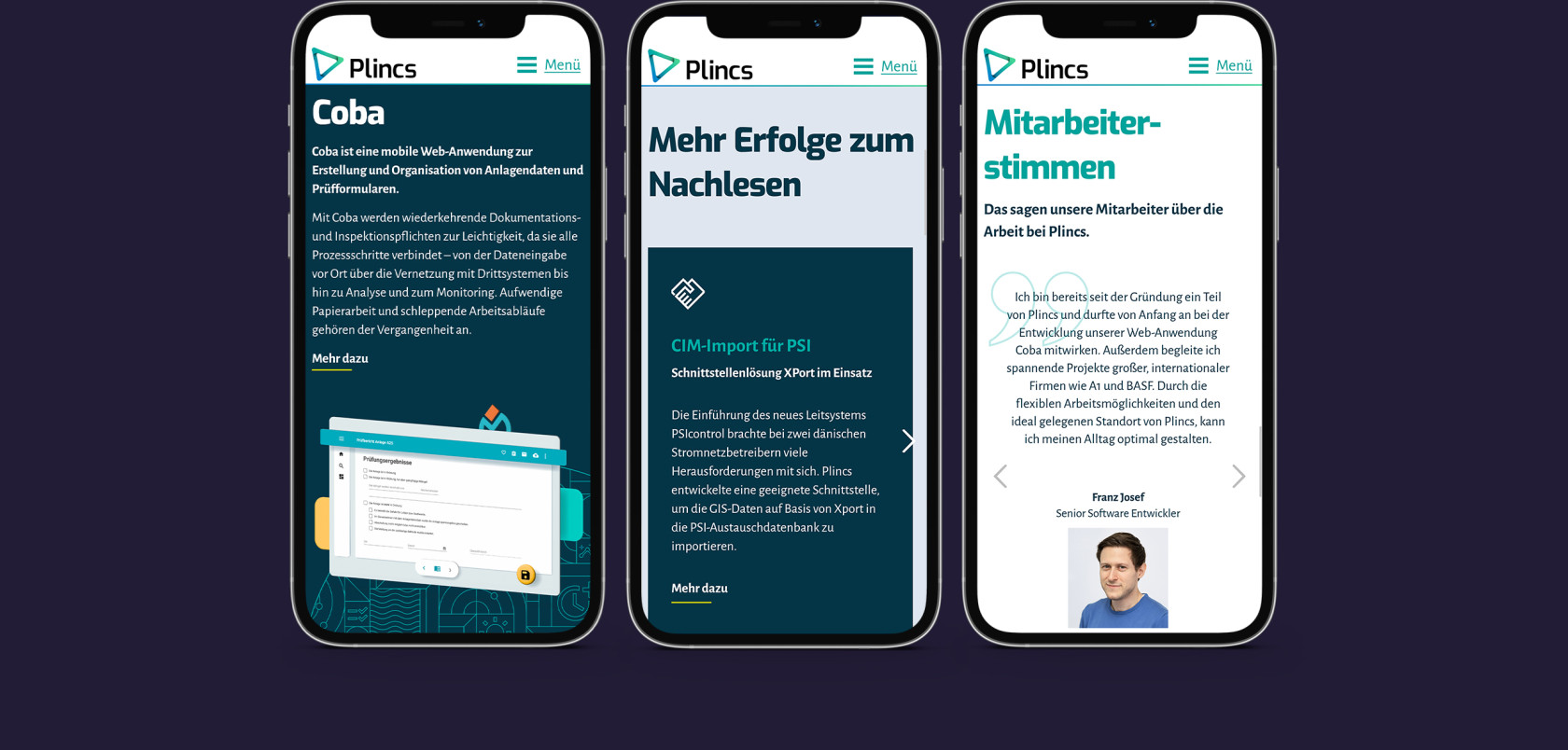 Vorschau mobiles Design der neuen Plincs Website von pixelpoint