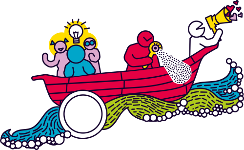 Illustration Schiff im pixelpoint CI