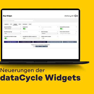 dataCycle: Neuerungen im Widget-Konfigurator